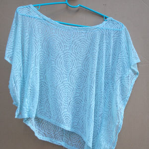 Charlotte Ruse blue crop top Small